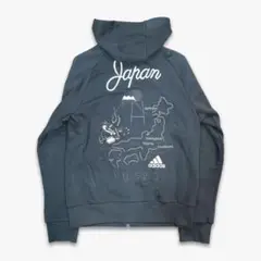 adidas アディダス オールブラックス スカジャン刺繍 ジップパーカー adidas アディダス オールブラックス スカジャン刺繍 ジップ