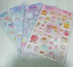 ゆめかわ Big シール ぷっくりシール 4セット