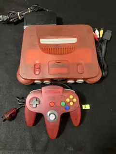 ニンテンドー64 クリアレッド　本体セット