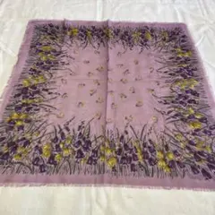 新品未使用　スカーフ　紫　花柄