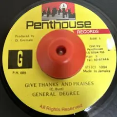 レゲエレコードgeneral degree/give thanks&praise