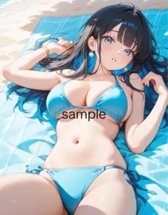 AIイラスト 美女 A4ポスター K6