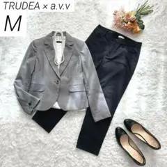 TRUDEA × a.v.v　パンツスーツ　ビジネス　オフィスカジュアル　M