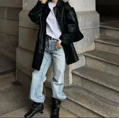 ok.soon faux leather half coat 新品未使用