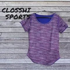 CLOSHI パープル ストライプ トレーニングトップス しまむら M