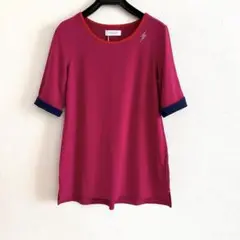 新品☆山本寛斎　SUPER LADY ピンク五分袖Tシャツ
