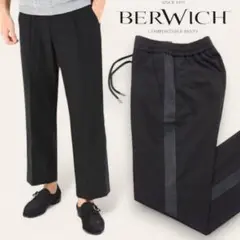BERWICH lucano 2タック　先染め　ブラックデニム fec5d7a1586e27c56ebbf152c364dd
