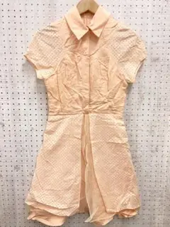 ADEAM レトロ インポート US古着 シャツ切替 シフォンレース ワンピース