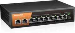 keepLiNK 10ポート PoE スイッチングハブ 10/100Mbps (