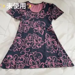 ✨極美品✨ナニプア　ストレッチ素材　半袖チュニック　 Mサイズ　Tシャツ ロゴ