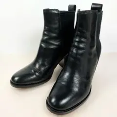 クラークス サイドゴアブーツ 本革 レザー 23.5cm ブラック レディース