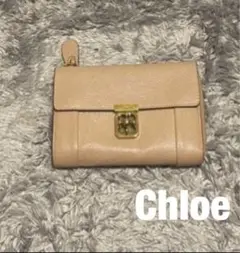 Chloe エルシーL字ファスナー長財布 ターンロック ピンク