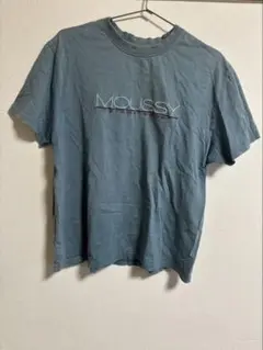 MOUSSY ブルー 半袖Tシャツ