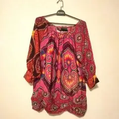 Desigual 五分袖チュニック M ビンテージ 70S