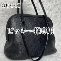極上美品✨GUCCI グッチシマ レザー2way GG 黒