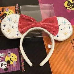 東京ディズニーリゾート25周年限定 カチューシャ リボン ミニー ピンク 白