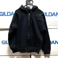 GILDANギルダン☆ジップアップ☆フルジップ☆パーカー☆ブラック黒☆Sサイズ！