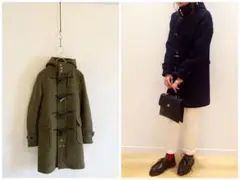 美品 SCYE BASICS ウールカシミヤメルトン ダッフルコート カーキ