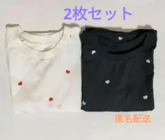 匿名配送★ハート柄　半袖Ｔシャツ　2枚セット Mサイズ
