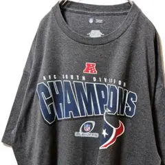 NFLヒューストンテキサンズ ロゴ Tシャツ グレー 灰色 XL 古着
