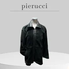 pierucci スエード コート ジャケット ダークグリーン 本革