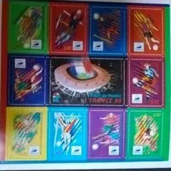 超レア物！サッカーワールドカップ  フランス98 切手 2025年最新】フランス 1998年 サッカーワールドカップ 切手の