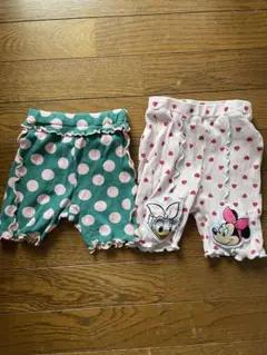 90サイズ パンツ 2点セット ドット柄 ディズニー