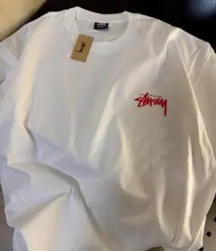 Stussy ホワイト Tシャツ 新品タグ付きＬ