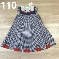 【未使用品】ベイビーチアー さくらんぼ ティアードワンピース☆110
