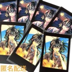 【匿名配送】バスティン★夏の思い出チェキ風カード7枚★ノーマル★あくねこ