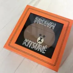 MAISON KITSUNE&#39; - メゾンキツネ LINEコラボ Maison Kitsuné ブラウン メゾン キツネ“LINE FRIENDS風”キツネ×ブラウンのコラボTシャツ