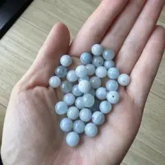 【在庫処分】アクアマリン① 8mm 30個 ハンドメイド　ブレスレット　天然石