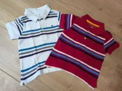 値下げ☆トミーヒルフィガー ストライプ ポロシャツ 2枚セット　18M