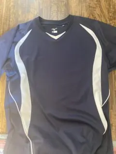 Mizuno ネイビー Vネック ユニフォーム M