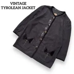 60s ヴィンテージ ユーロ ウールジャケット ペンキ ノーカラージャケット 良品 60s 70s フランス軍 ファイヤーマン ウールジャケット 制服