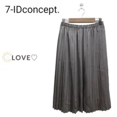 7-IDconcept. ロングスカート フレア シンプル プリーツ k1