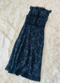 ★ZARA コントラストギピュール総レースワンピース　完売品M★宇垣美里