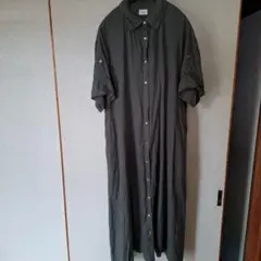 URBAN RESEARCH DOORS 半袖シャツワンピース オリーブグリーン