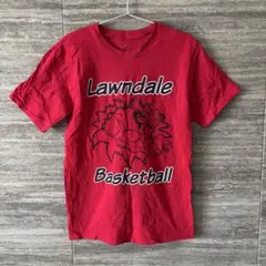 海外古着◎プリントTシャツ レッド ユニセックス 美品赤Tシャツ半袖カットソー