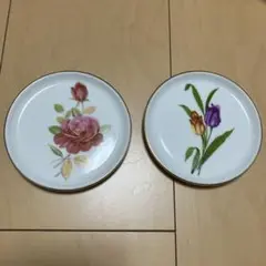 花柄皿 2枚セット W-GERMANY製