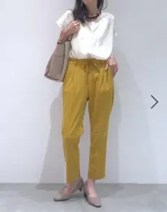 Elura エルーラ サマ見えリラクシー テーパードパンツ M