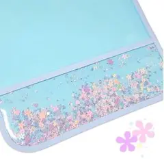 フラワー スパンコール入り ランドセルカバー 水色 女の子