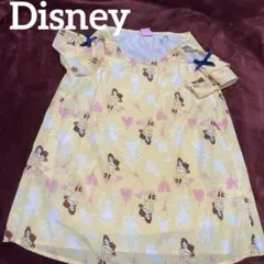 Disneyベル プリント イエローチュニック　黄色ワンピース　ベビードール