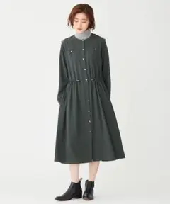 ポールスミスPS by PaulSmithソフトツイルワンピース グリーン 40