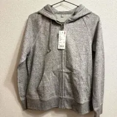 UNIQLO ユニクロ　スウェットダークグレー フルジップパーカー Lサイズ