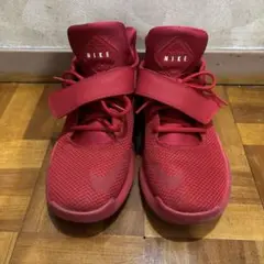 NIKE ストラップ付き レッドスニーカー