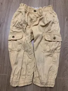 ユニクロ　キッズ　カーゴパンツ　コットン　ガールズ 花柄　Sサイズ