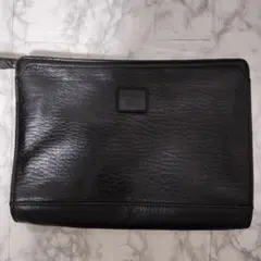 BURBERRYS バーバリーズ ブラック レザー クラッチバッグ