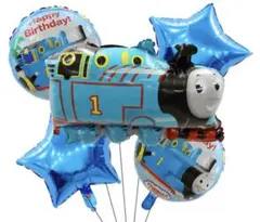 トーマス風船　バルーン　5点セット 誕生日飾り付け きかんしゃトーマス