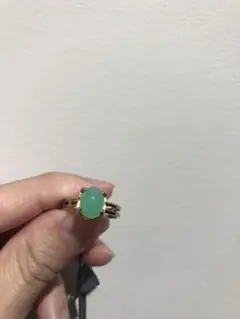 KAORU 一点物 リング クリソプレーズ 10金 13号